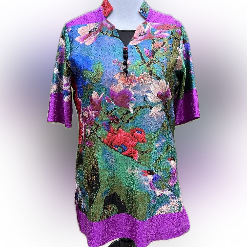 Floral bird kimono flowers XXL